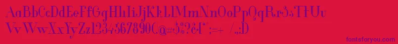 GlamorMediumCondensed-fontti – violetit fontit punaisella taustalla