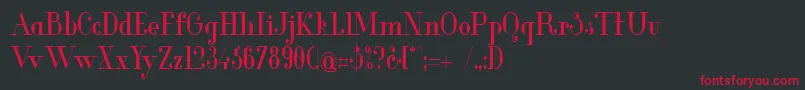 GlamorMediumCondensed Font – Red Fonts on Black Background