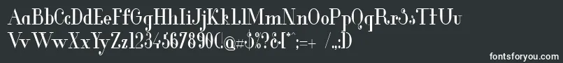 GlamorMediumCondensed-fontti – valkoiset fontit