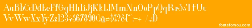 フォントGlamorMediumCondensed – オレンジの背景に白い文字