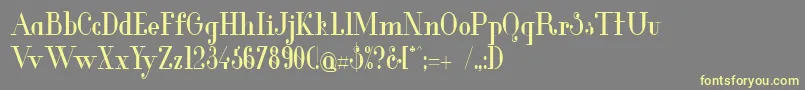 GlamorMediumCondensed Font – Yellow Fonts on Gray Background