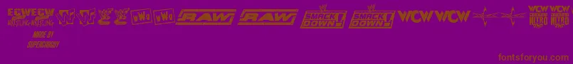 Police ProWrestlingLogos – polices brunes sur fond violet