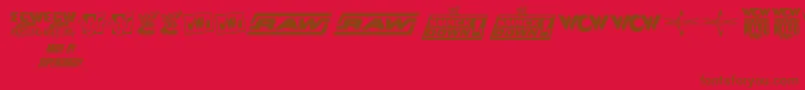 ProWrestlingLogos Font – Brown Fonts on Red Background