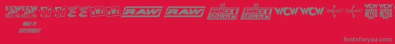 Police ProWrestlingLogos – polices grises sur fond rouge