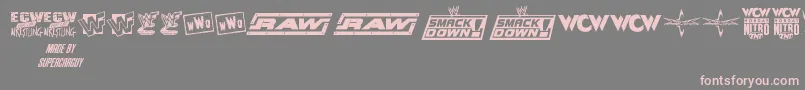 ProWrestlingLogos Font – Pink Fonts on Gray Background