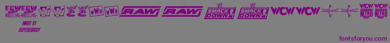 ProWrestlingLogos Font – Purple Fonts on Gray Background