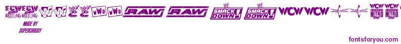 ProWrestlingLogos-Schriftart – Violette Schriften auf weißem Hintergrund