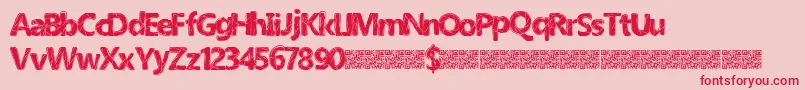 Boltlight Font – Red Fonts on Pink Background