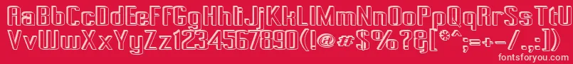 フォントPecot003 – 赤い背景にピンクのフォント
