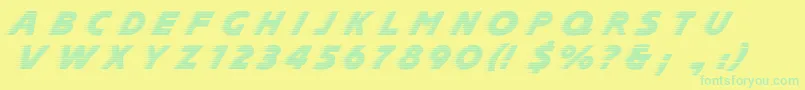 fuente SlipstreamDg – Fuentes Verdes Sobre Fondo Amarillo