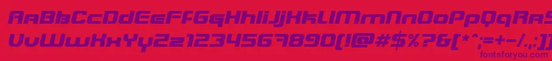 BlasterInfiniteItalic Font – Purple Fonts on Red Background