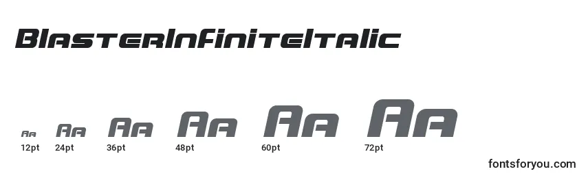 BlasterInfiniteItalic Font Sizes