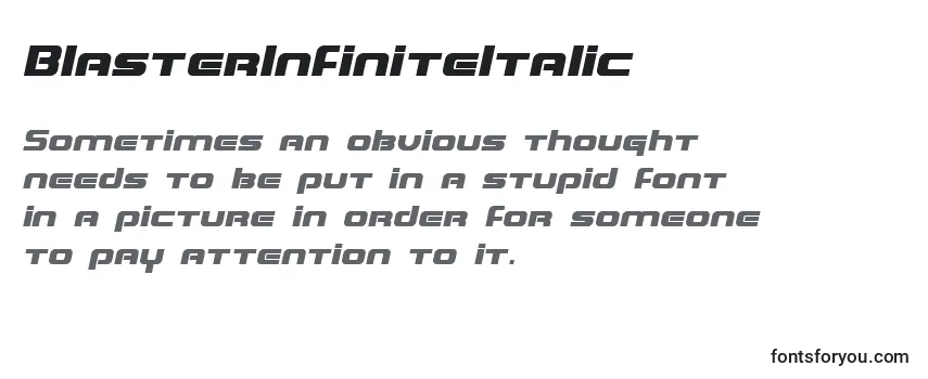 BlasterInfiniteItalic Font