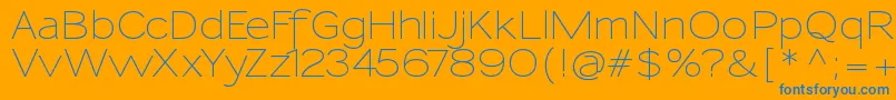 SansumiRegular Font – Blue Fonts on Orange Background