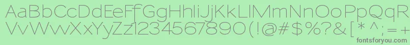 SansumiRegular Font – Gray Fonts on Green Background