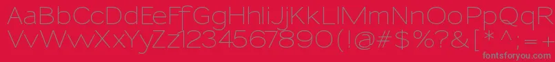 SansumiRegular Font – Gray Fonts on Red Background