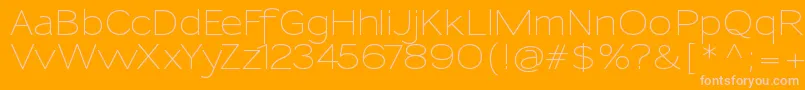 SansumiRegular Font – Pink Fonts on Orange Background