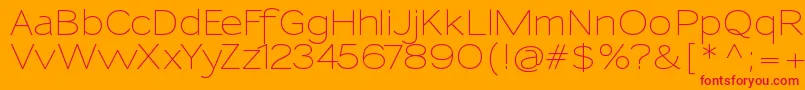 SansumiRegular Font – Red Fonts on Orange Background