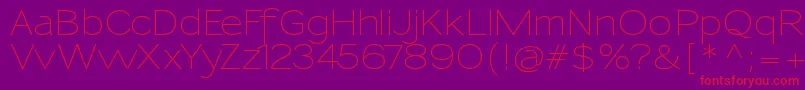 SansumiRegular Font – Red Fonts on Purple Background