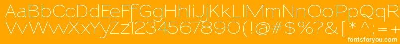 SansumiRegular Font – White Fonts on Orange Background