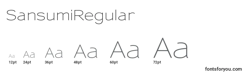 SansumiRegular Font Sizes