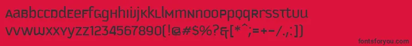 KautivaUni Font – Black Fonts on Red Background
