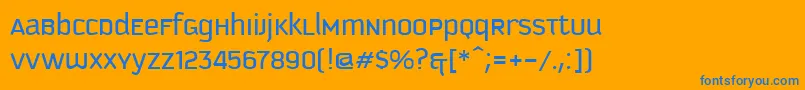 KautivaUni Font – Blue Fonts on Orange Background