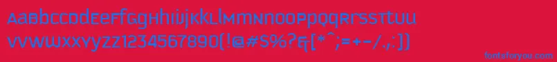 KautivaUni Font – Blue Fonts on Red Background
