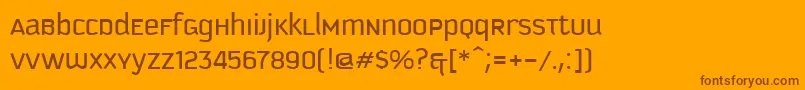 KautivaUni Font – Brown Fonts on Orange Background