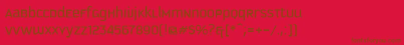 KautivaUni Font – Brown Fonts on Red Background