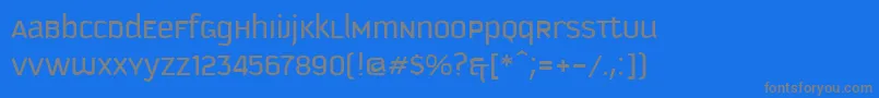 KautivaUni Font – Gray Fonts on Blue Background