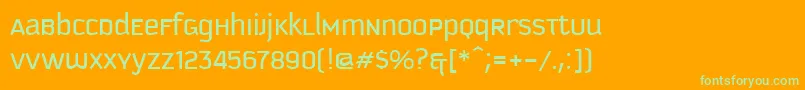 KautivaUni Font – Green Fonts on Orange Background