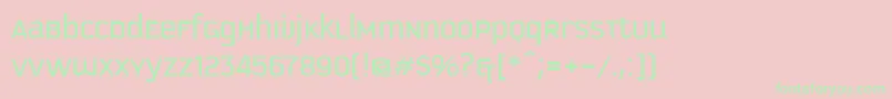 KautivaUni Font – Green Fonts on Pink Background