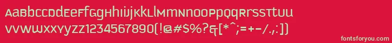 KautivaUni Font – Green Fonts on Red Background