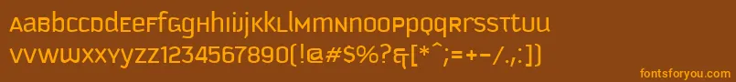 KautivaUni Font – Orange Fonts on Brown Background