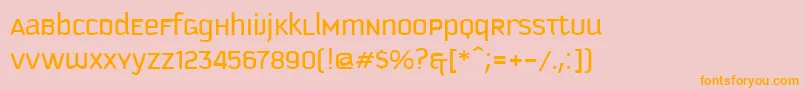 KautivaUni Font – Orange Fonts on Pink Background