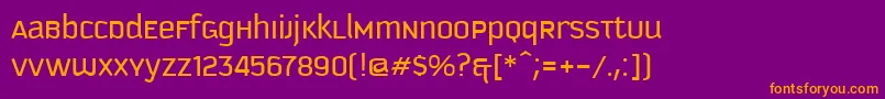 KautivaUni Font – Orange Fonts on Purple Background