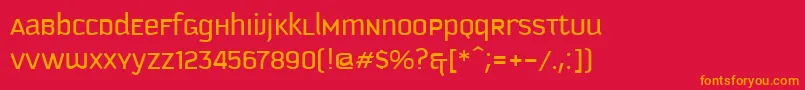KautivaUni Font – Orange Fonts on Red Background