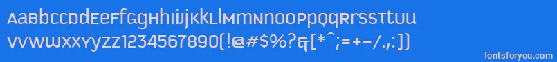 KautivaUni Font – Pink Fonts on Blue Background