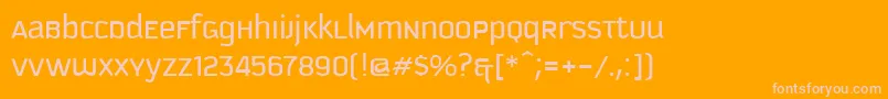 KautivaUni Font – Pink Fonts on Orange Background