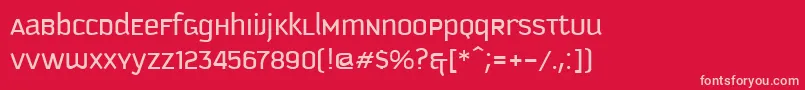 KautivaUni Font – Pink Fonts on Red Background