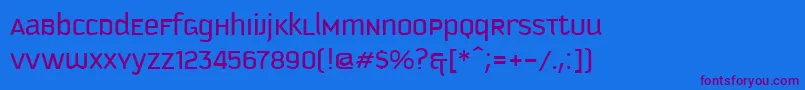 KautivaUni Font – Purple Fonts on Blue Background