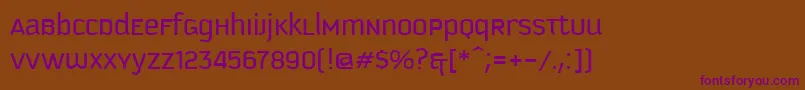 KautivaUni Font – Purple Fonts on Brown Background