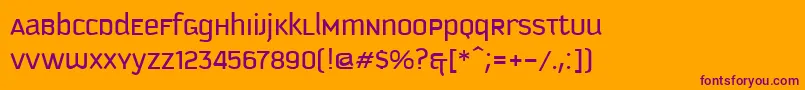 KautivaUni Font – Purple Fonts on Orange Background