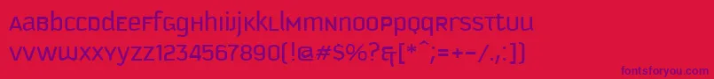 KautivaUni Font – Purple Fonts on Red Background