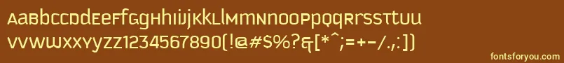 KautivaUni Font – Yellow Fonts on Brown Background