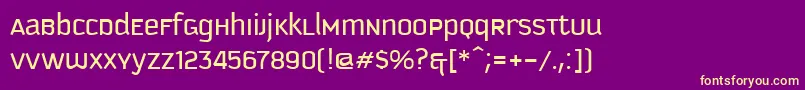 KautivaUni Font – Yellow Fonts on Purple Background