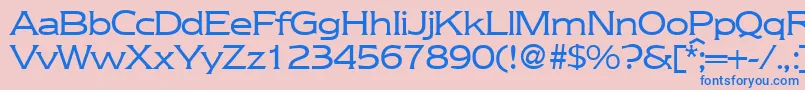 NebraskaRegularDb Font – Blue Fonts on Pink Background