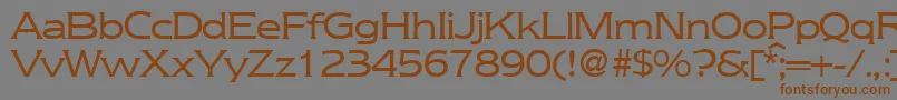 NebraskaRegularDb Font – Brown Fonts on Gray Background