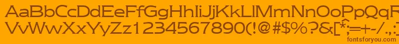 NebraskaRegularDb Font – Brown Fonts on Orange Background